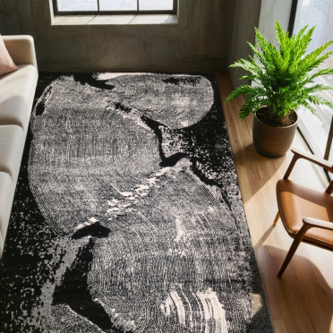 Ковер на пол AC46 - Черный - Прямоугольник - коллекция ORION