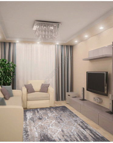 Ковер турецкий 34762-957 GRAND (Полиэстер, серый)