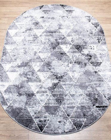 Ковер российский 15750-10744 Лайла де Люкс (Полипропилен, серый) овальный