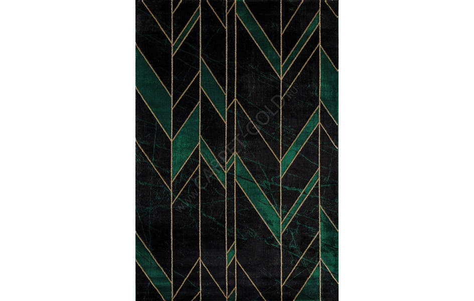 Черный ковер 04459Y - GREEN / GREEN OMEGA