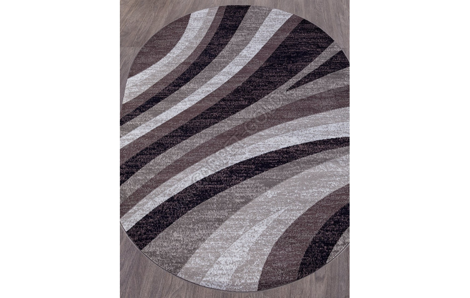 Ковер D234 - GRAY-PURPLE - Овал - коллекция SILVER