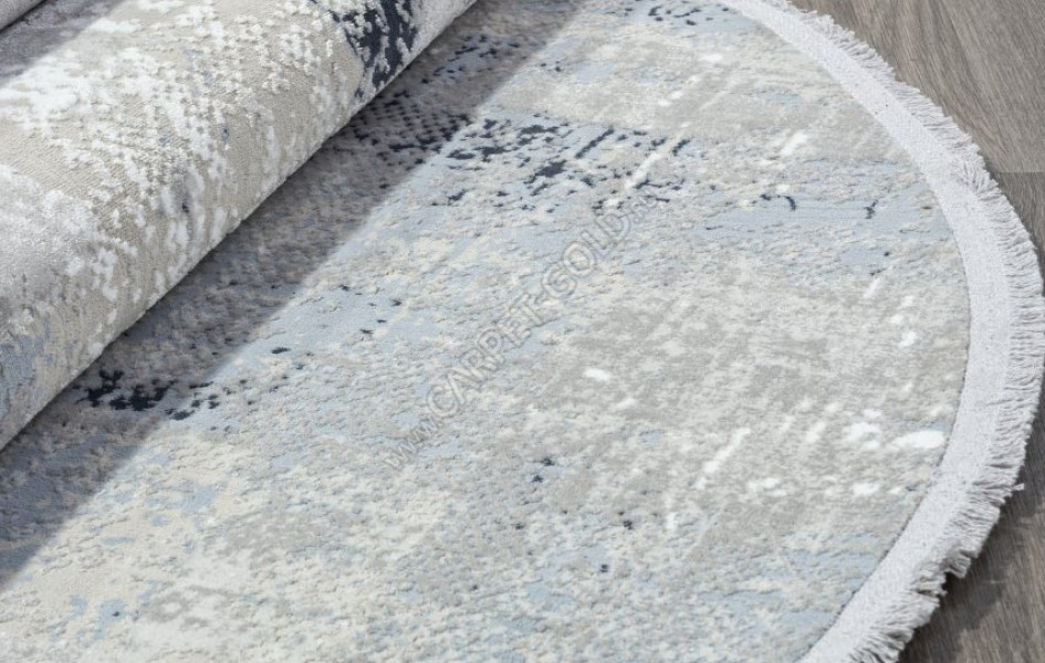Ковер C288AH - GREY / L.BLUE - Овал - коллекция LORENZO
