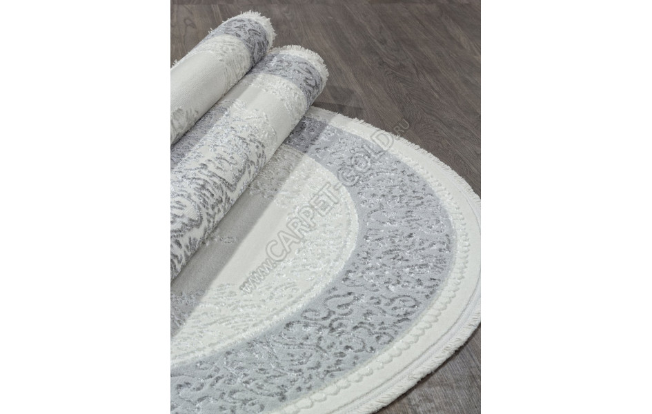 Ковер 00759B - CREAM HB / GREY FDY - Овал - коллекция SAHARA