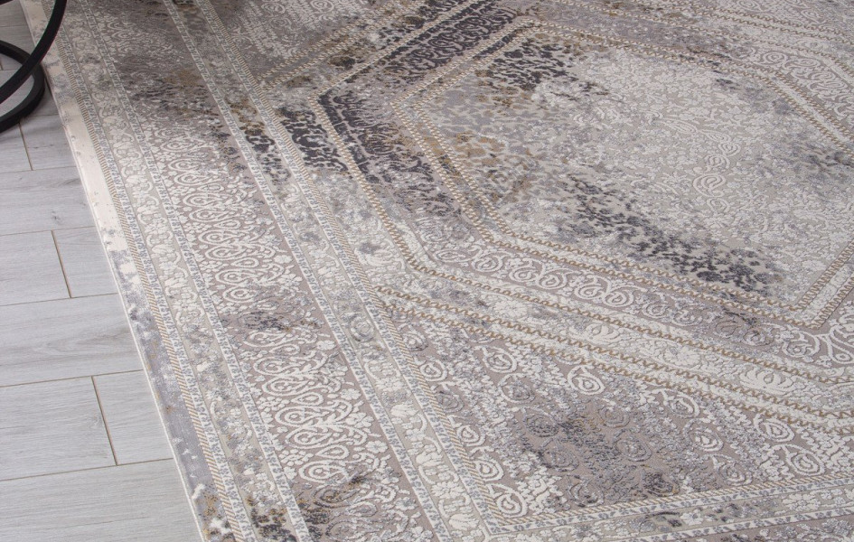 Ковер 00524 - GREY / CREAM - Прямоугольник - коллекция DUBAI