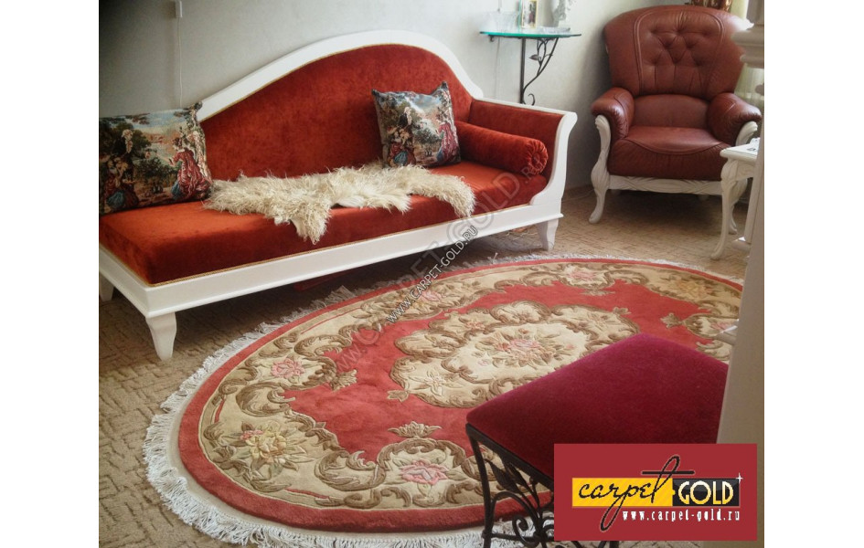 Китайский шерстяной ковер ручной работы SHD-06 Terra Oval